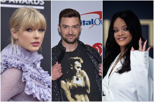 Taylor Swift, Justin Timberlake y Rihanna son algunas de las celebridades que han colaborado a causas benéficas durante la pandemia por el COVID-19. (Foto: Agencias)
