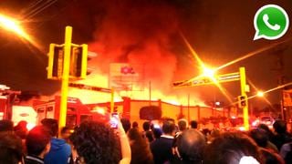 WhatsApp: Fuego consume mercado cerca al Hospital del Niño