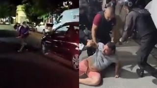 Graban el momento en el que un periodista atropella a propósito a un policía en Argentina | VIDEO 