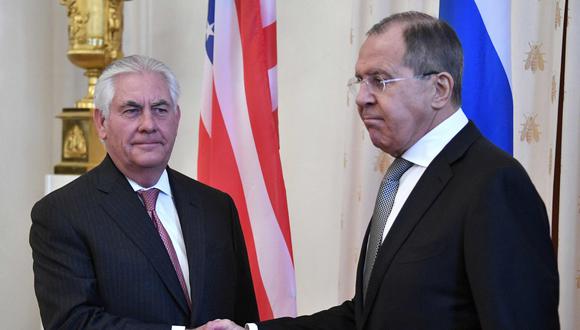 Pese a que la prensa fue convocada para el evento, Tillerson no brindó declaraciones sobre los temas tocados con su par ruso.
 (Archivo AFP)