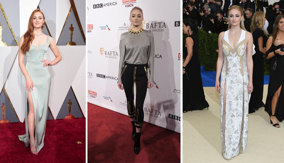 En esta galería descubre los mejores looks de Sophie Turner, quien acaba de anunciar su compromiso con Joe Jonas. (Foto: AFP)