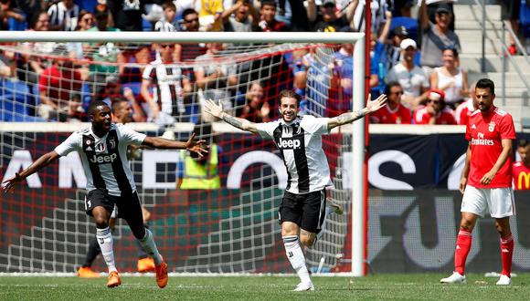 Juventus igualó 1-1 frente al Benfica durante los 90 minutos en la International Champions Cup. Sin embargo, el partido se definió en la tanda de los penales, en la que salieron victoriosos los italianos (Foto: agencias)