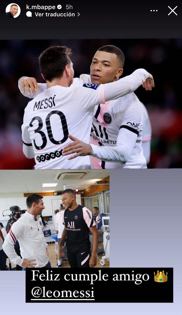 Mbappé, Neymar and Keylor Navas were other footballers who sent their greetings to Lionel Messi for his birthday through social networks.  (Photo: Instagram)