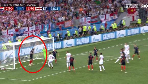 Inglaterra vs. Croacia EN VIVO: Vrsaljko evitó el 2-1 de británicos con espectacular salvada en la línea [VIDEO] (Foto: captura de FOX)