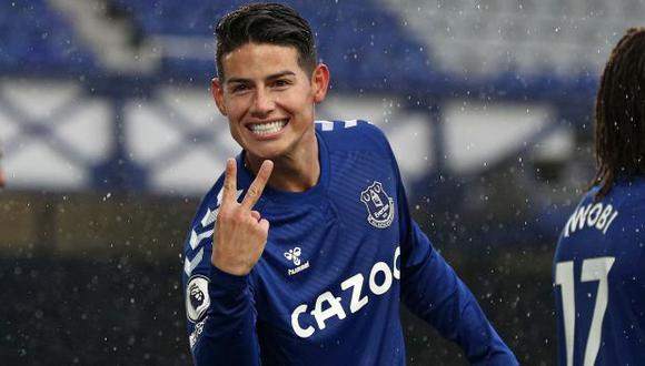 James Rodríguez recibió buenos comentario de Wayne Rooney por su actualidad en Everton. (Fuente: AFP)