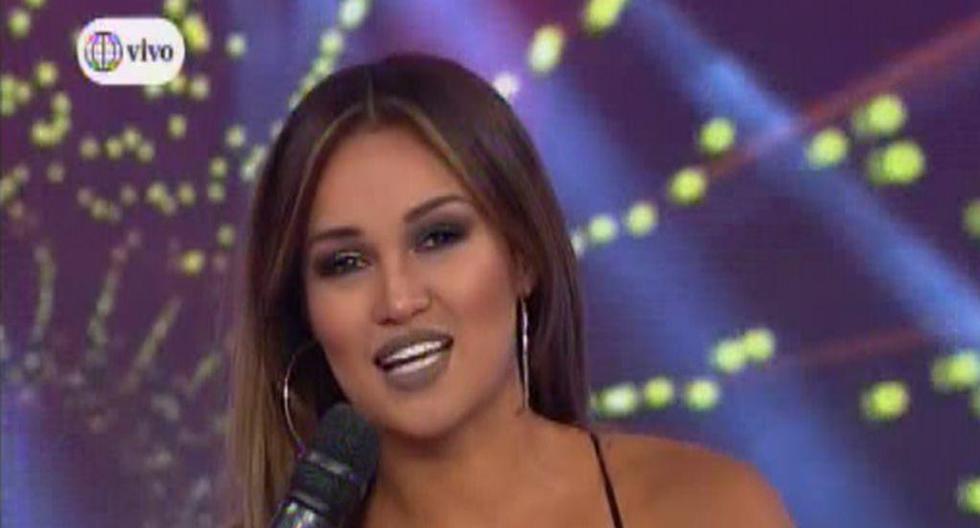 Angie Arizaga volvió al programa que la hizo popular y Nicola Porcella fue el más feliz de todos. (Foto: Captura América TV)