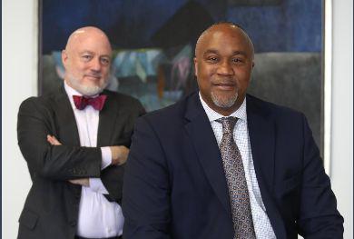 Carter y Capers son abogados del estudio Arent Fox. Estuvieron en el Perú invitados por el estudio Benites, Vargas & Ugaz para un evento. (Foto: Alessandro Currarino /GEC)