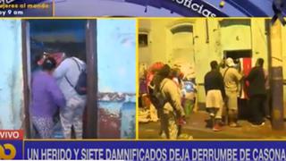 La Victoria: derrumbe de casona en Jr. Renovación deja un herido y siete damnificados | VIDEO