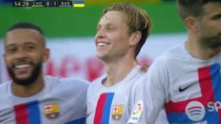 Gol de Frenkie de Jong para el 1-0 de Barcelona vs. Cádiz por LaLiga | VIDEO