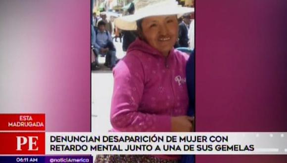 Reportan desaparición de mujer con retardo mental junto a su hija. (Captura: América Noticias)