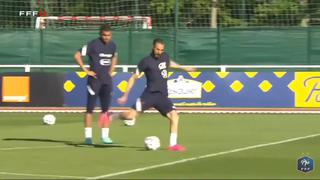 Karim Benzema dejó sin palabras a sus compañeros tras un golazo en los entrenamientos de Francia [VIDEO]