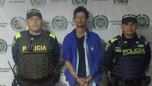 El venezolano Sergio Tarache Parra, detenido en Colombia por el feminicidio de la peruana Katherine Gómez. (Foto de la Policía de Colombia)