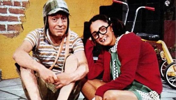 Roberto Gómez Bolaños y María Antonieta de las Nieves, en el set de El Chavo del Ocho. Para bien o para mal, su humor ha permanecido vigente a lo largo de medio siglo (Foto: Televisa)