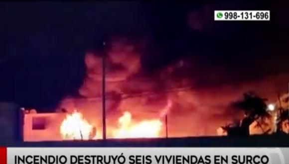 Varias familias quedaron en la calle luego que sus viviendas quedaran destruidas producto del incendio | Foto: América Noticias / Captura de video