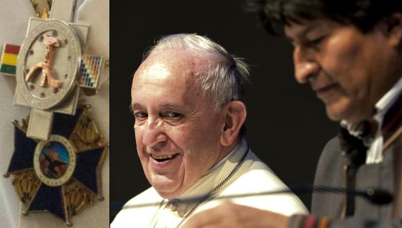 El Papa dejó en Bolivia las condecoraciones que le entregó Evo