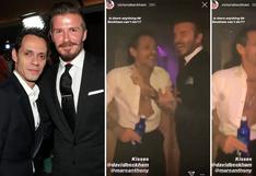 David Beckham disfrutó al máximo la boda de Marc Anthony