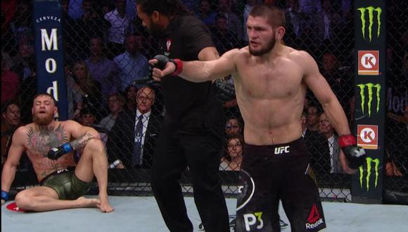 McGregor vs. Khabib: ruso sometió a irlandés con impresionante llave | VIDEO. (Foto: Captura de video)