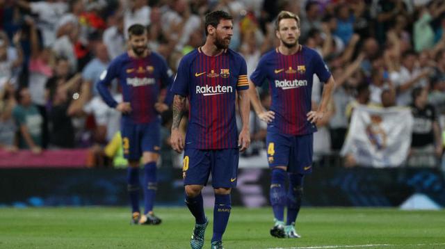 El lamento de los jugadores de Barcelona. (Foto: agencias)