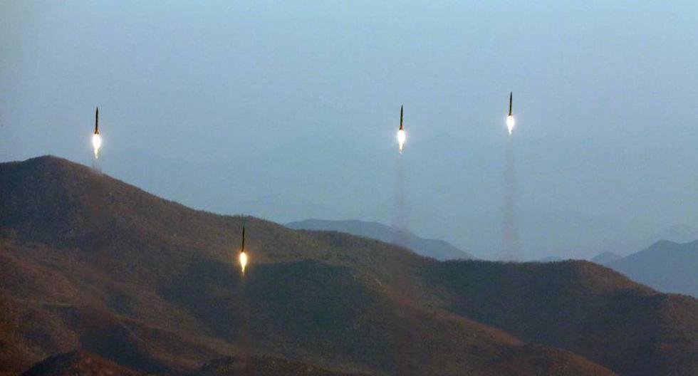 Lanzamiento de misiles norcoreanos. (Foto: EFE)