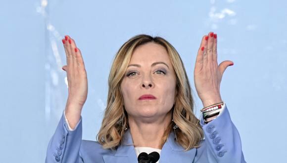 La primera ministra de Italia, Giorgia Meloni. (Foto de Tiziana FABI / AFP)