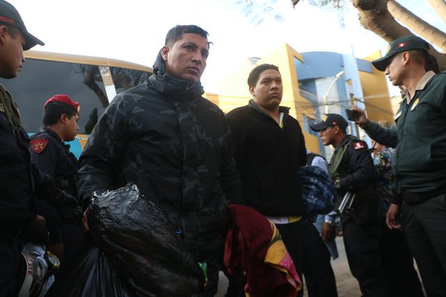 Ellos son los detenidos por el enfrentamiento en cerro El Toro. (Foto: Johnny Aurazo)