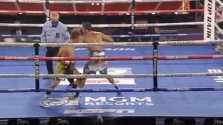 Óscar Valdez venció a Miguel Berchelt: mira el increíble KO para coronarse campeón superpluma de boxeo