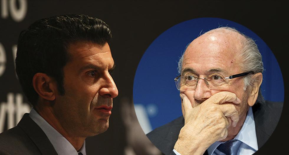 Luis Figo ataca a Blatter. (Foto: Getty Images)