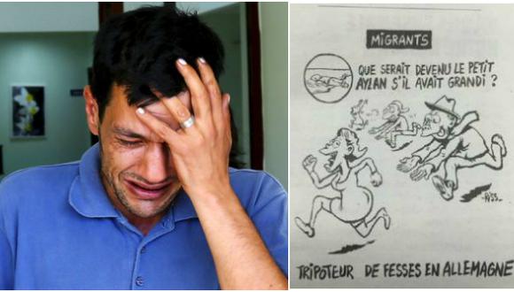 Abdul&aacute; Kurdi, padre de Aylan, cont&oacute; que llor&oacute; cuando vio la caricatura de su hijo en la revista sat&iacute;rica francesa Charlie Hebdo. (Reuters).