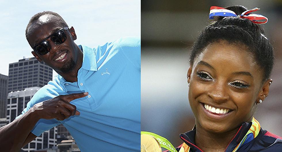 Usain Bolt y Simone Biles, medallistas olímpicos en Río 2016, fueron elegidos como los mejores deportistas del año 2016 por el diario francés L\'Equipe. (Foto: Getty Images)