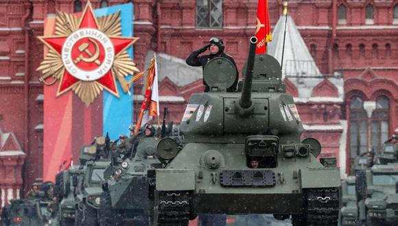 Las Fuerzas Armadas de Rusia durante un desfile por el Día de la Victoria. (EPA).