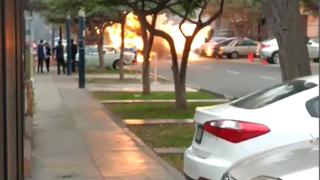 San Isidro: instante de la explosión de gas en San Isidro cerca de la Av. Aramburú [VIDEOS]