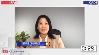 Keiko Fujimori asegura que construirá 3.000 colegios en un eventual gobierno, como lo hizo su padre Alberto Fujimori