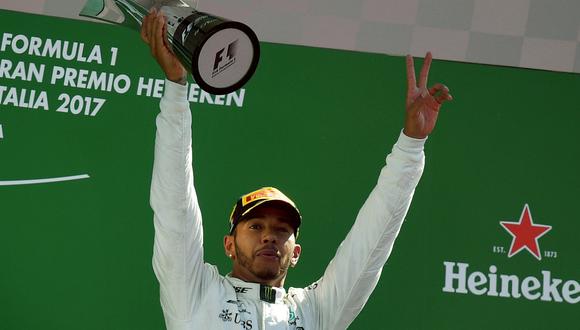 Lewis Hamilton ganó el GP de Italia y le arrebató el primer lugar del campeonato de la Fórmula 1 a Sebastian Vettel. (Foto: AFP)