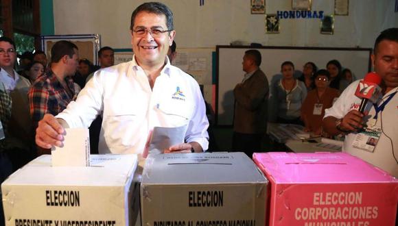 El presidente Juan Orlando Hernández busca la reelección en Honduras. (AFP).