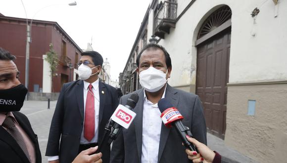 Edgar Tello, de Perú Libre, aseguró que respaldan de manera unánime a Pedro Castillo. (Foto: GEC)