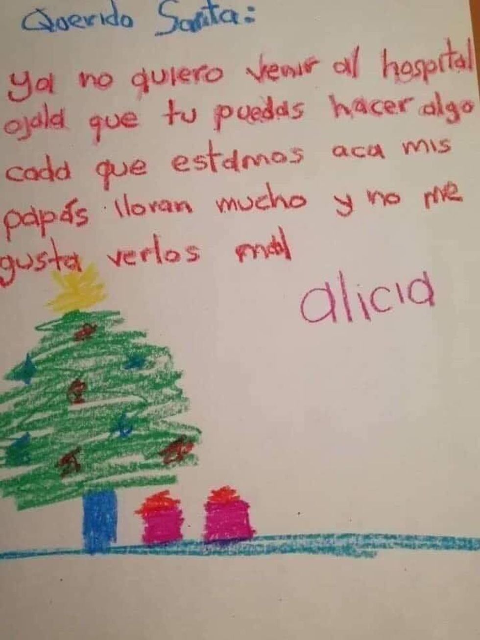 Facebook viral | La triste carta de Navidad de una niña con cáncer a